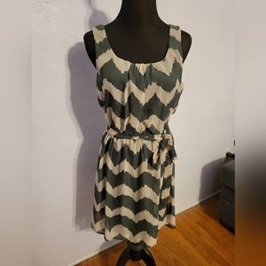Green & Biege Dress
